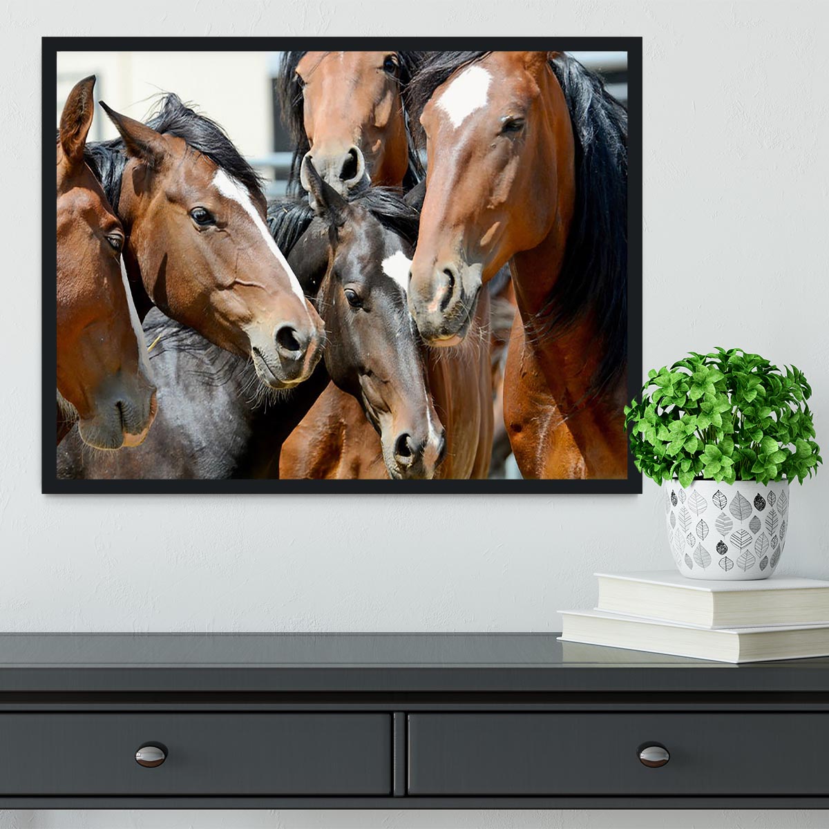 Horses Framed Print - Canvas Art Rocks - 2