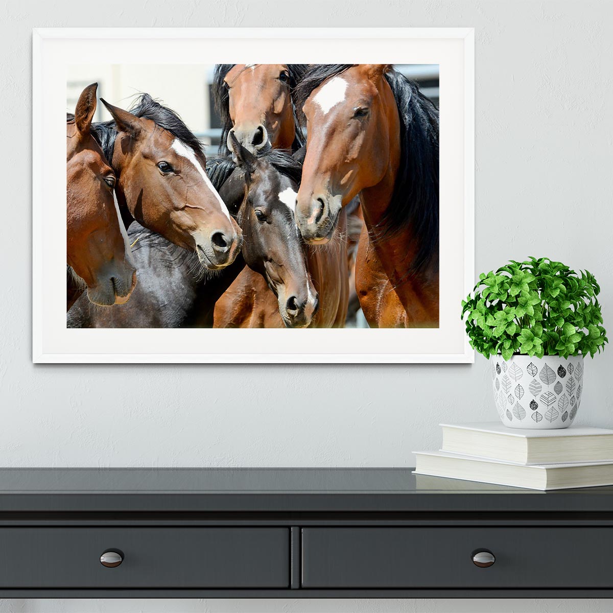 Horses Framed Print - Canvas Art Rocks - 5