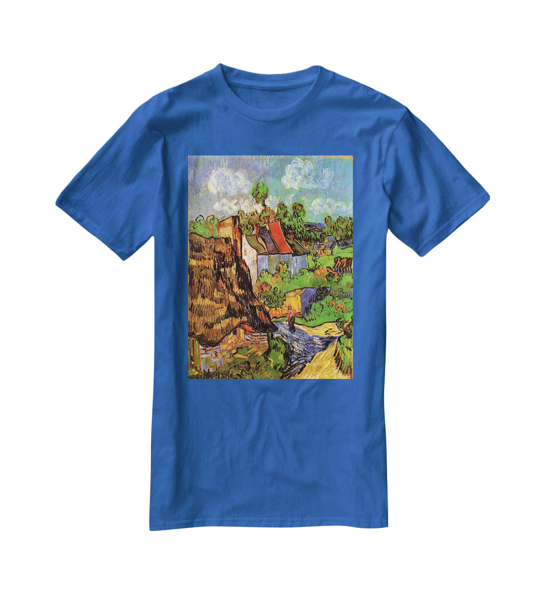 Houses in Auvers by Van Gogh T-Shirt - Canvas Art Rocks - 2