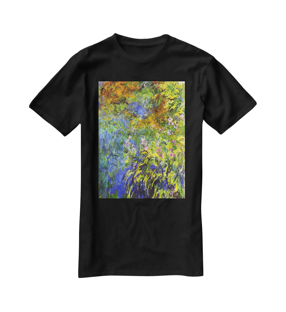 Iris at the sea rose pond 2 by Monet T-Shirt - Canvas Art Rocks - 1