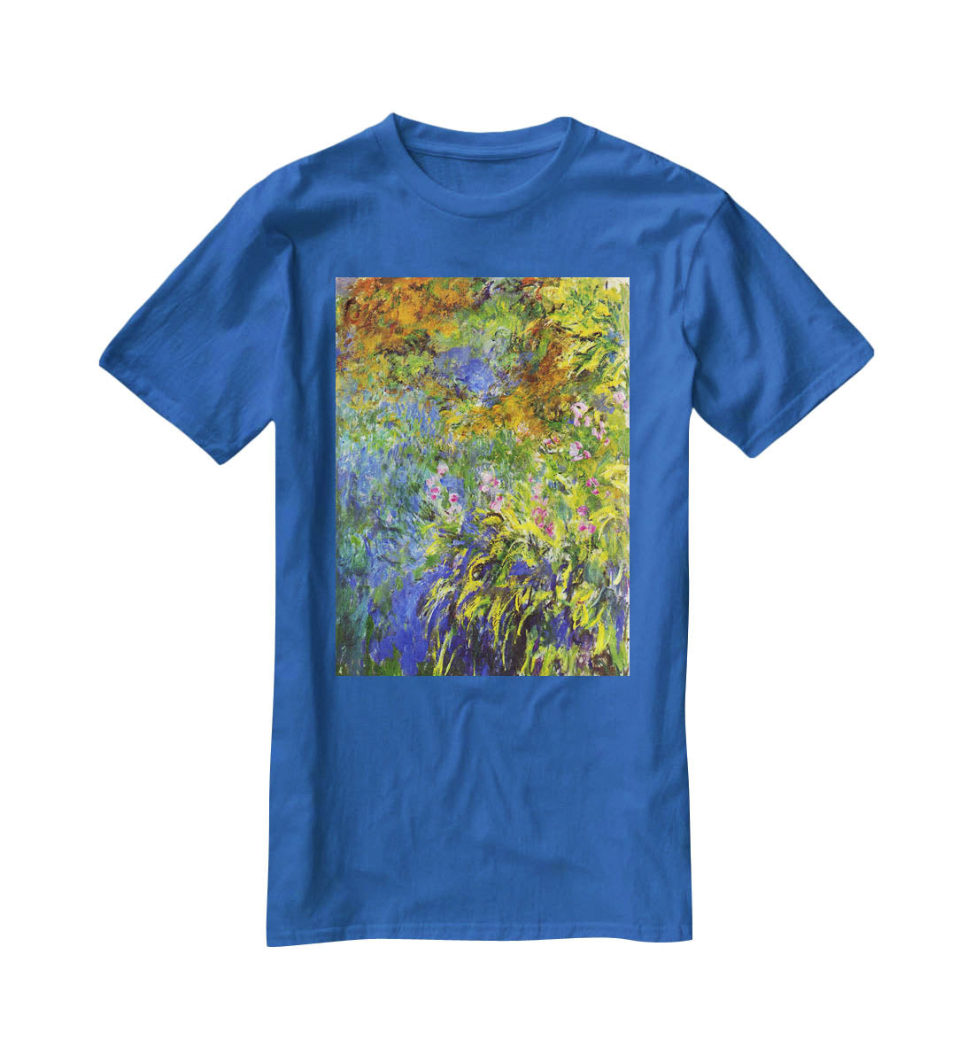 Iris at the sea rose pond 2 by Monet T-Shirt - Canvas Art Rocks - 2