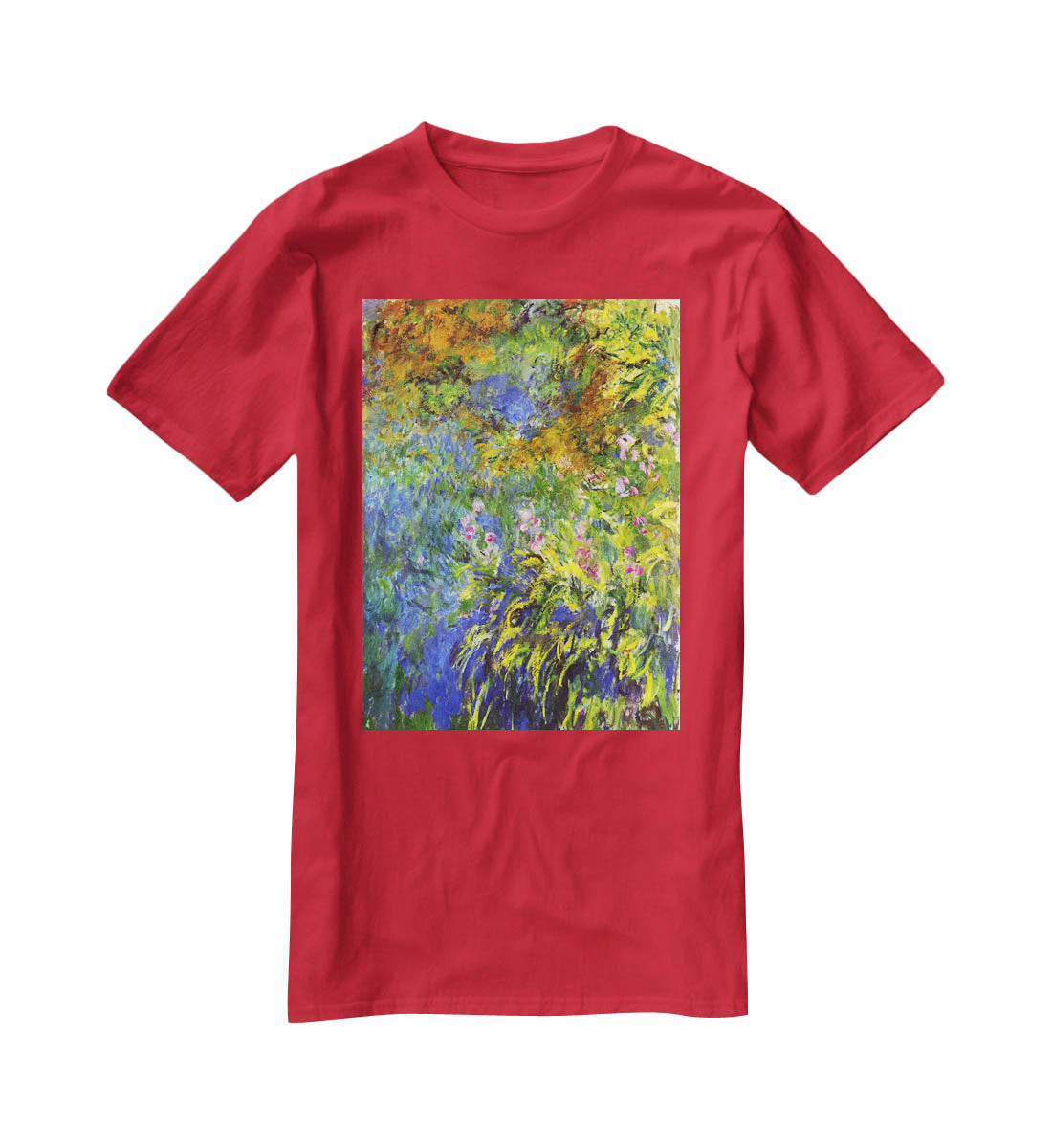 Iris at the sea rose pond 2 by Monet T-Shirt - Canvas Art Rocks - 4