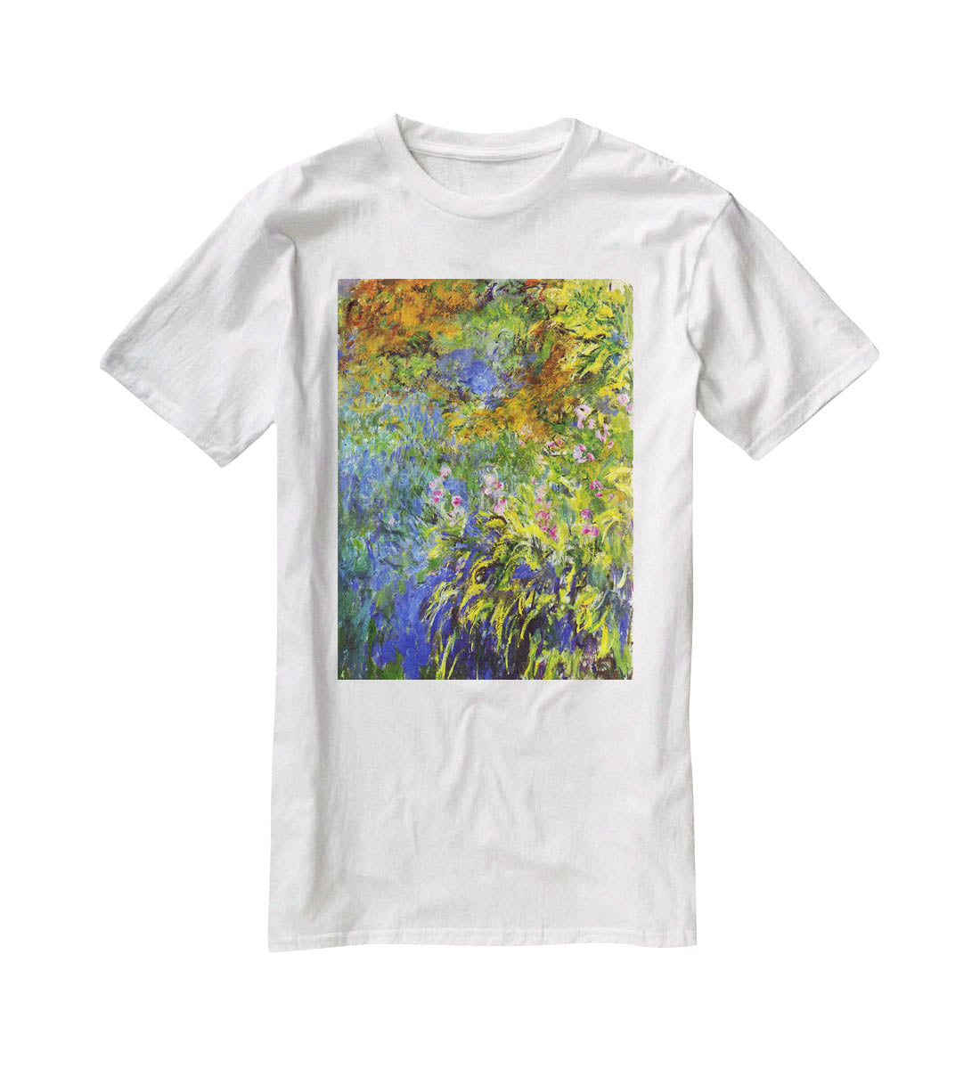 Iris at the sea rose pond 2 by Monet T-Shirt - Canvas Art Rocks - 5