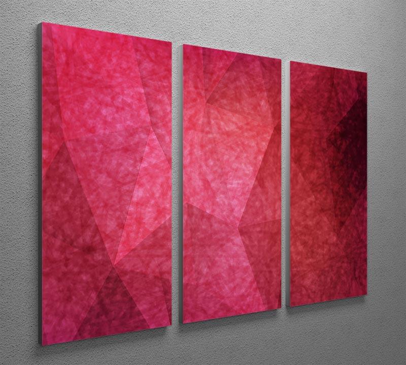 Japanese paper red background 3 Split Panel Canvas Print - Canvas Art Rocks - 2