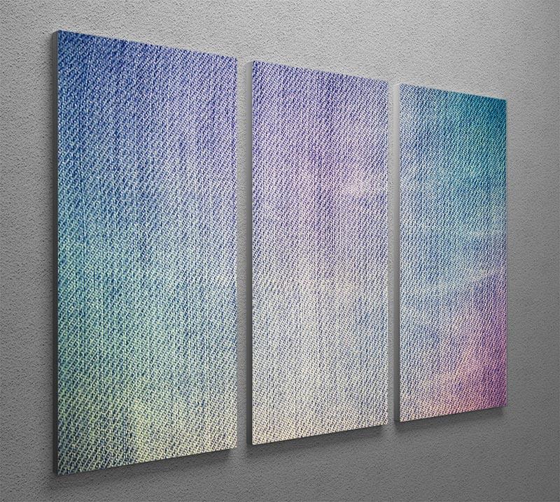 Jeans texture background 3 Split Panel Canvas Print - Canvas Art Rocks - 2