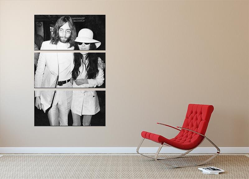 John and Yoko 3 Split Panel Canvas Print - Canvas Art Rocks - 2