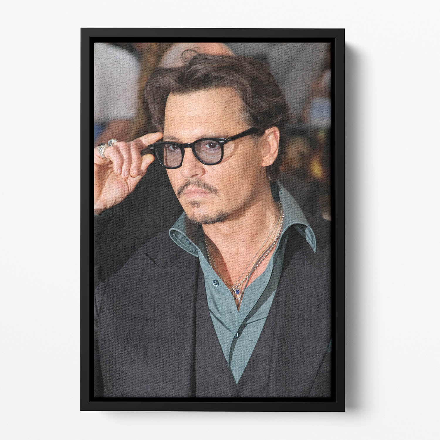 Johnny Depp Floating Framed Canvas