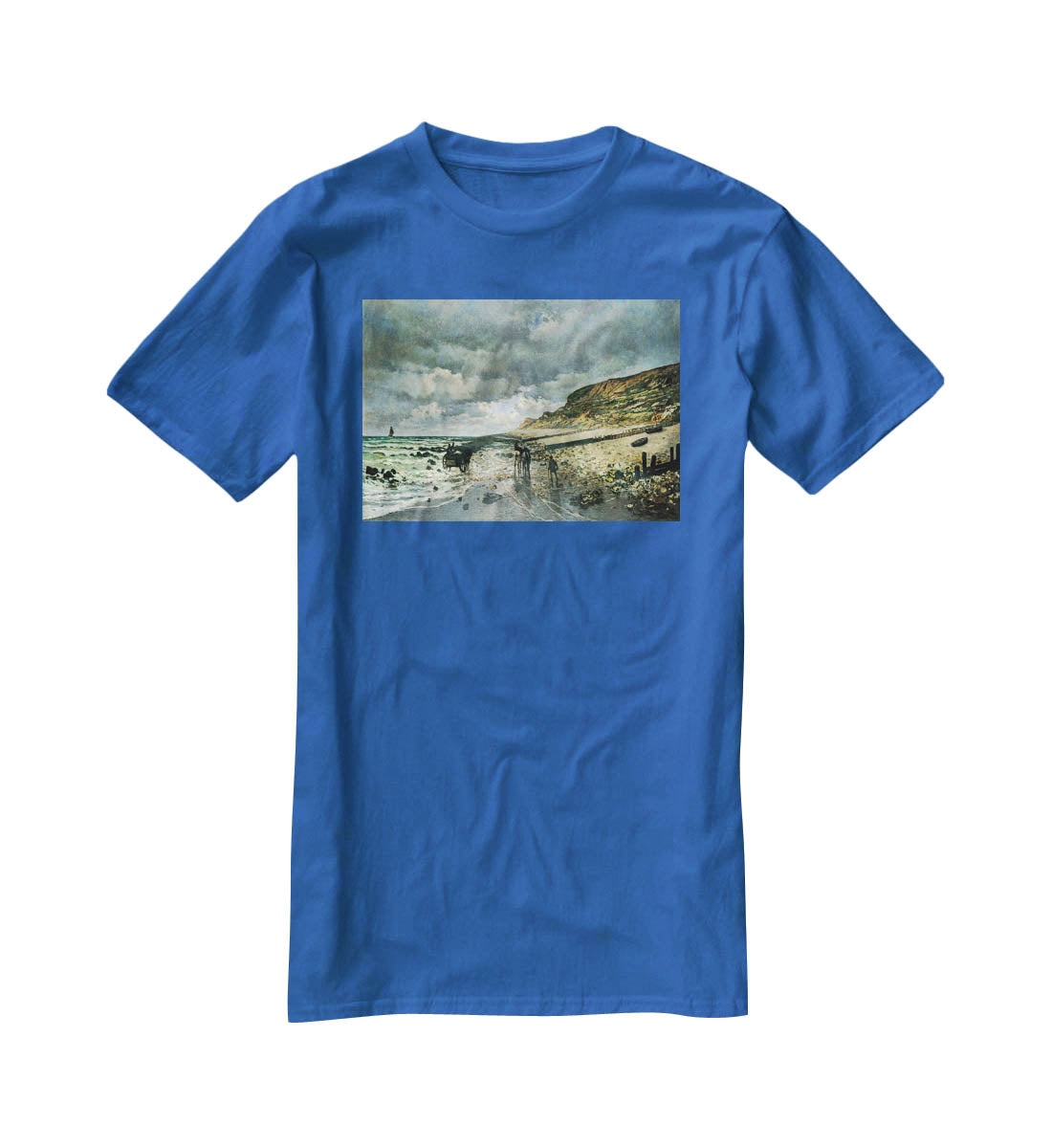 La Pointe del Heve at low tide by Monet T-Shirt - Canvas Art Rocks - 2