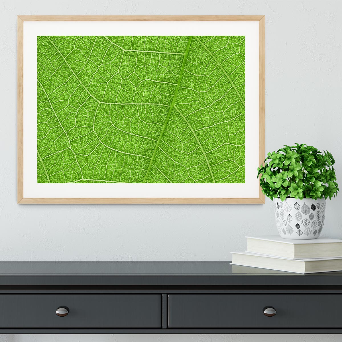 Leaf texture Framed Print - Canvas Art Rocks - 3