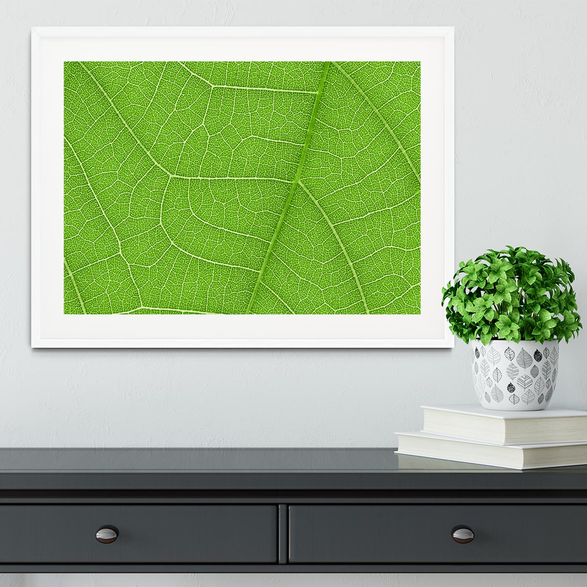 Leaf texture Framed Print - Canvas Art Rocks - 5