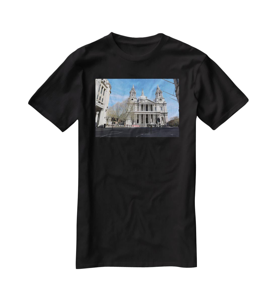 London under Lockdown 2020 St Pauls Cathedral T-Shirt - Canvas Art Rocks - 1