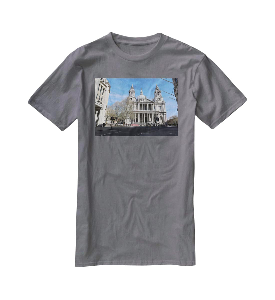 London under Lockdown 2020 St Pauls Cathedral T-Shirt - Canvas Art Rocks - 3