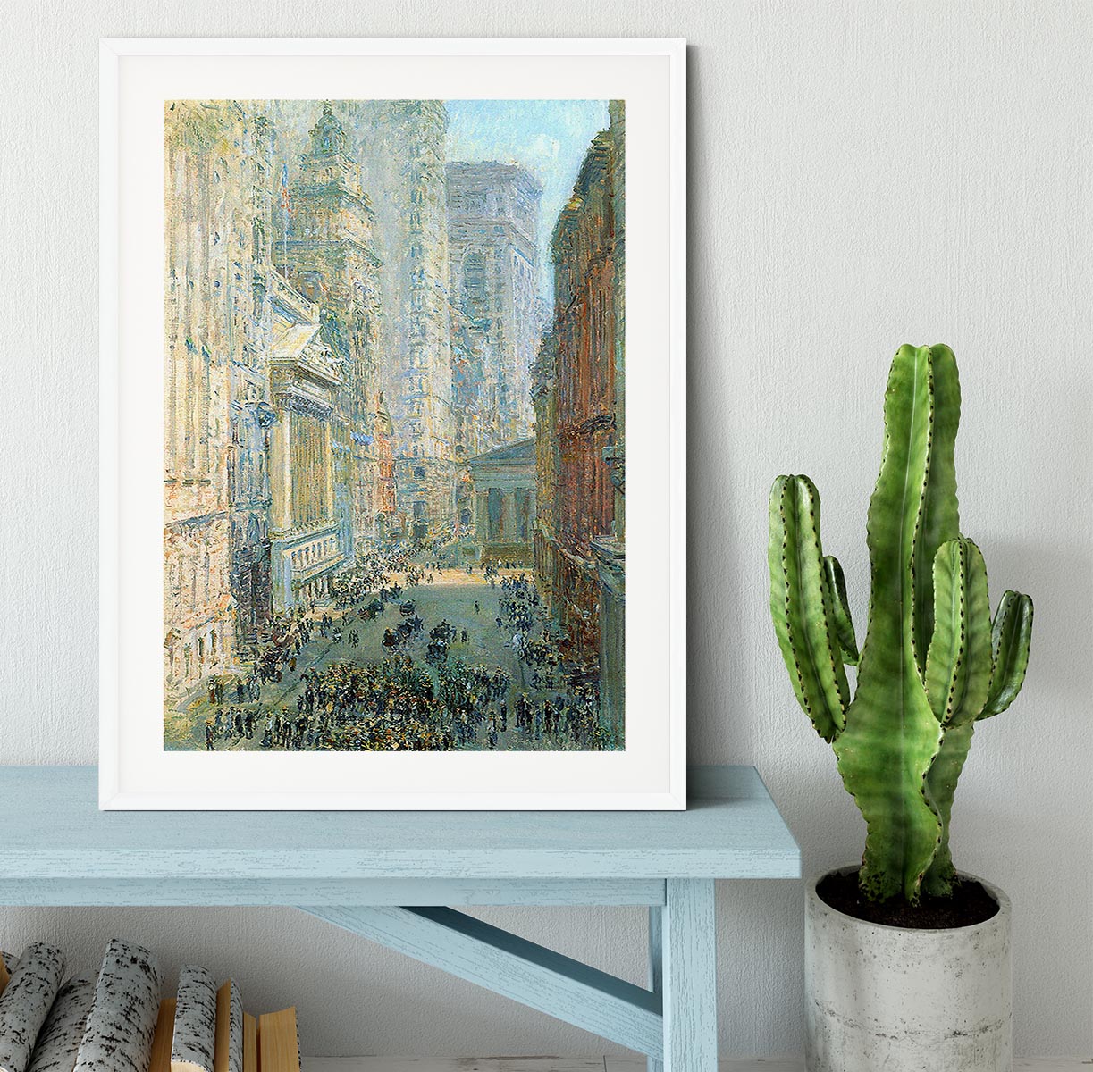 Lower Manhattan by Hassam Framed Print - Canvas Art Rocks - 5