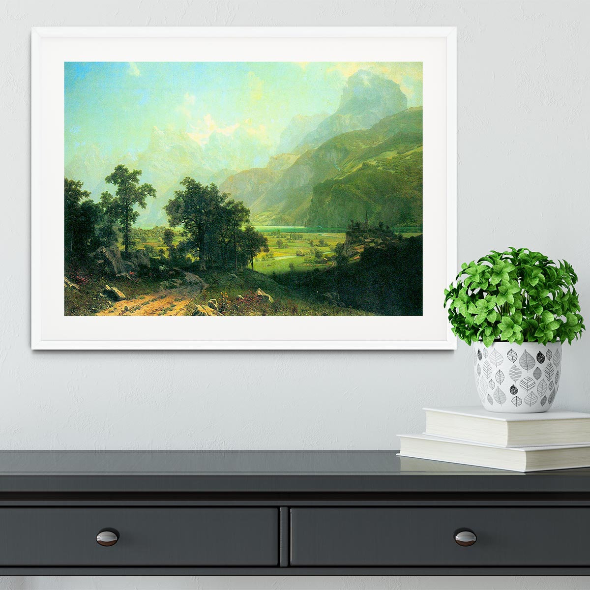 Lucerne Switzerland by Bierstadt Framed Print - Canvas Art Rocks - 5