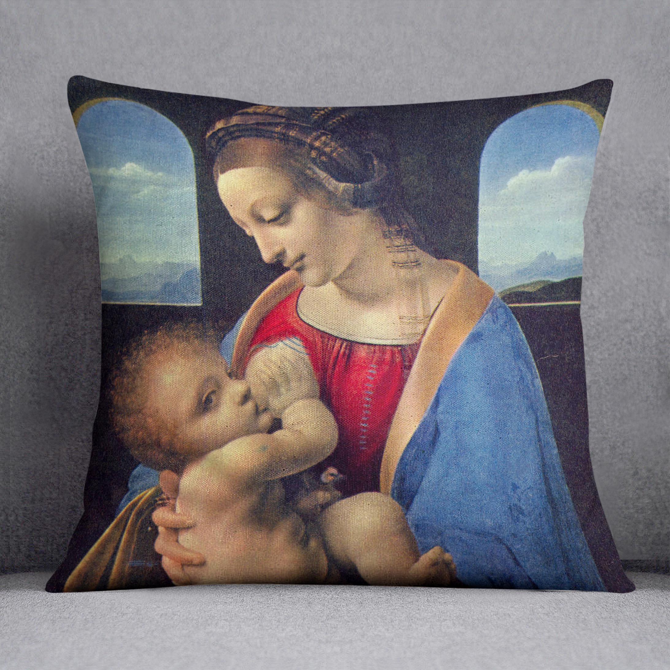 Madonna by Da Vinci Cushion