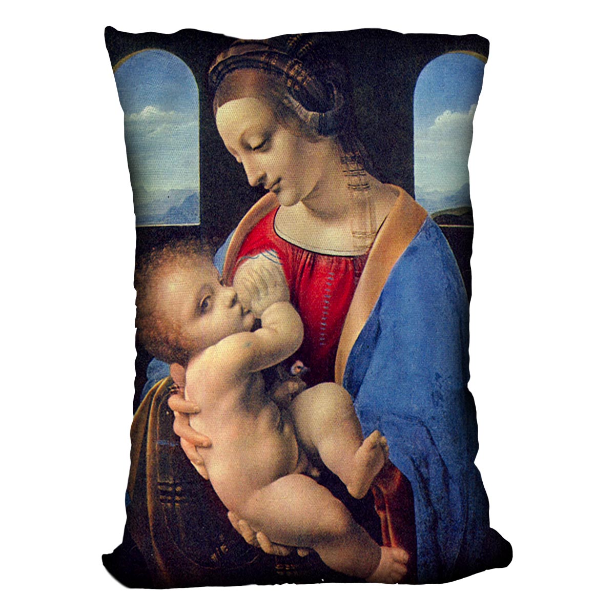 Madonna by Da Vinci Cushion