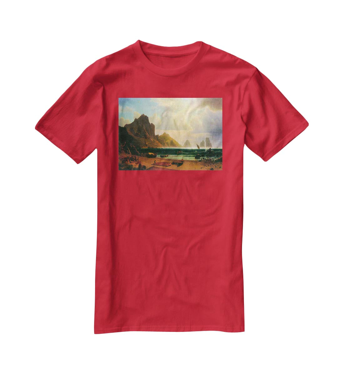 Marina Piccola Capri by Bierstadt T-Shirt - Canvas Art Rocks - 4