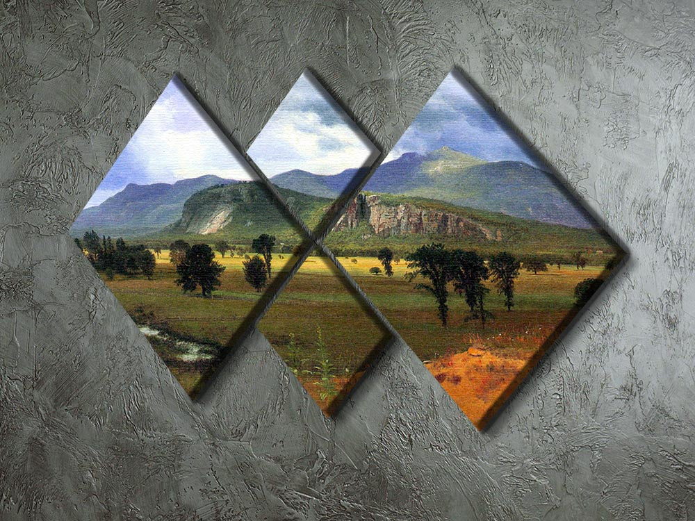 Moat Mountain Intervale New Hampshire by Bierstadt 4 Square Multi Panel Canvas - Canvas Art Rocks - 2