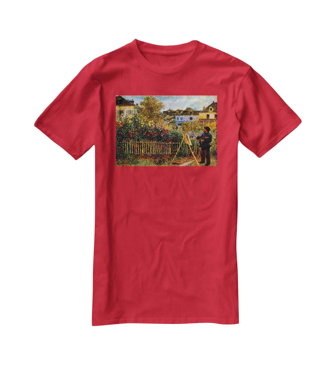 Monet painting in his garden in Argenteuil T-Shirt - Canvas Art Rocks - 4