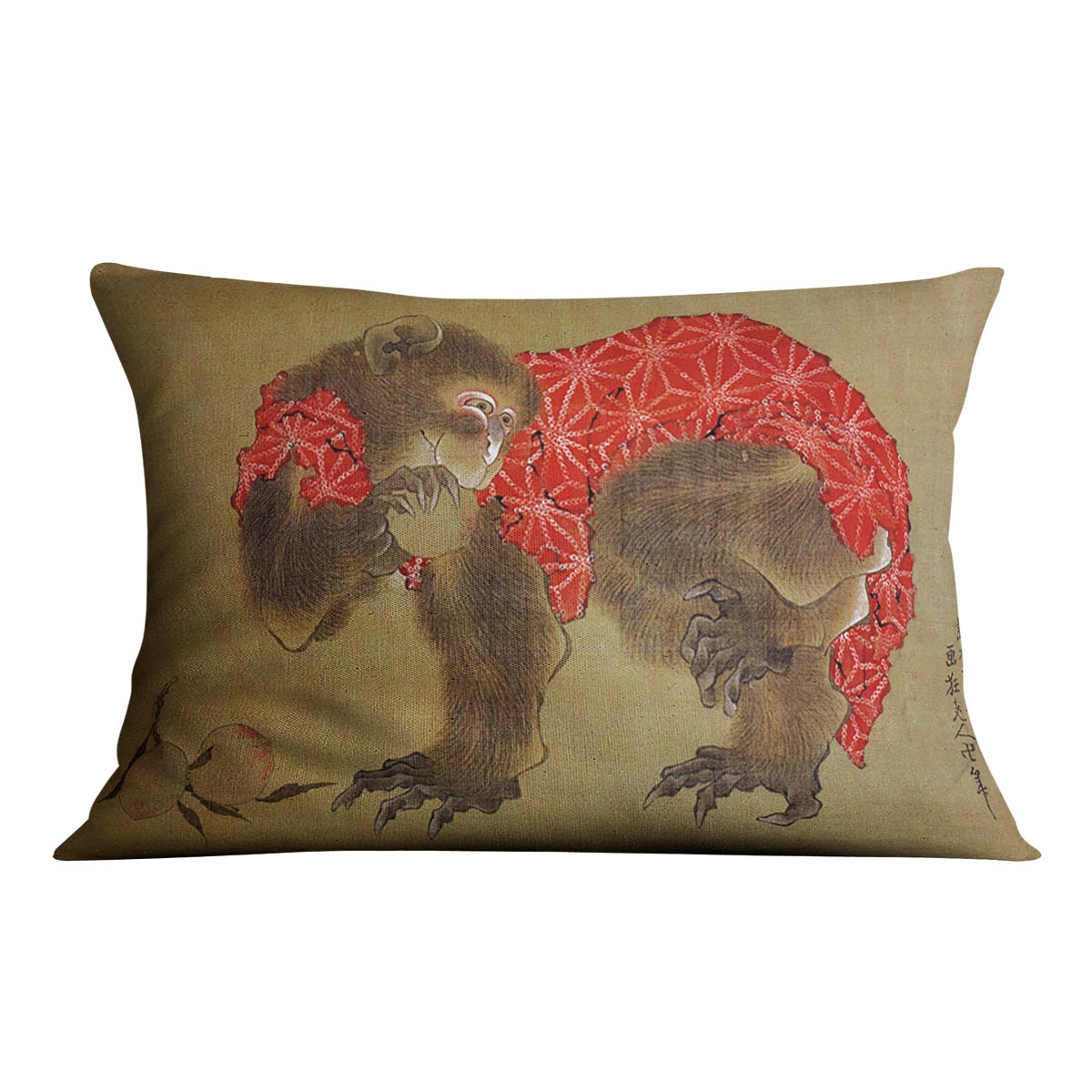 Monkey by Hokusai Cushion