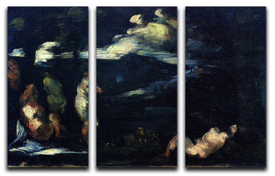 More Bathers by Cezanne 3 Split Panel Canvas Print - Canvas Art Rocks - 1