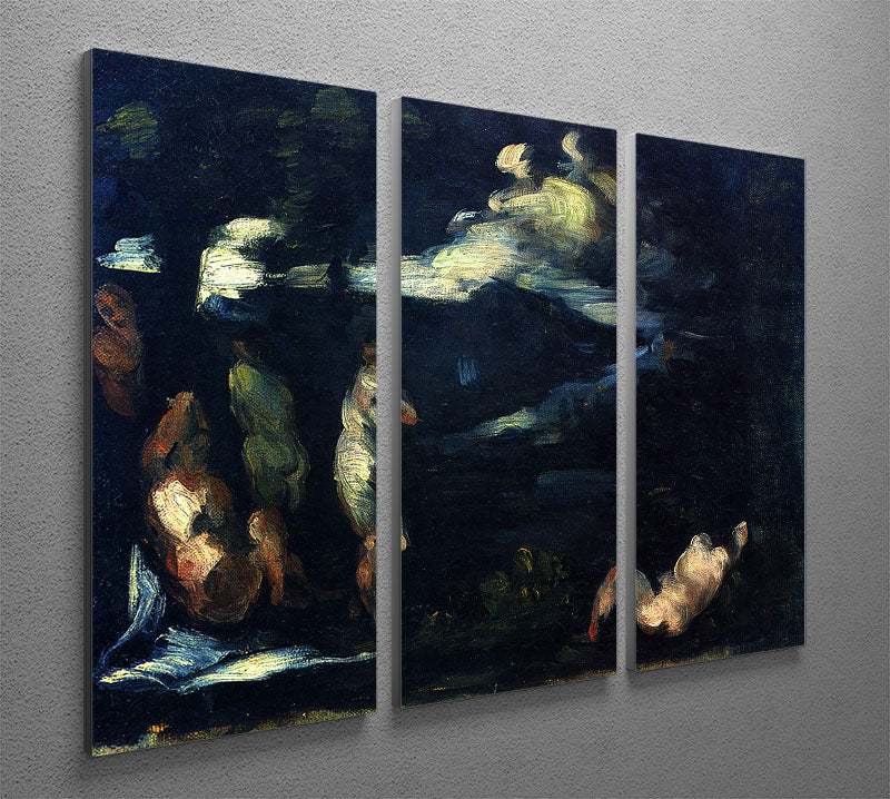 More Bathers by Cezanne 3 Split Panel Canvas Print - Canvas Art Rocks - 2