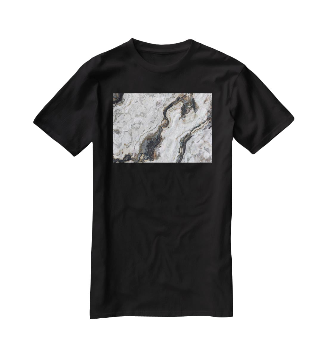 Neutral Coloured Marble T-Shirt - Canvas Art Rocks - 1