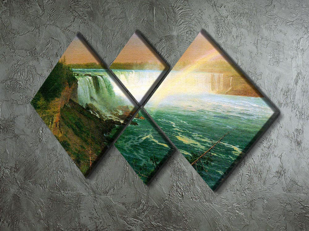 Niagra Falls by Bierstadt 4 Square Multi Panel Canvas - Canvas Art Rocks - 2