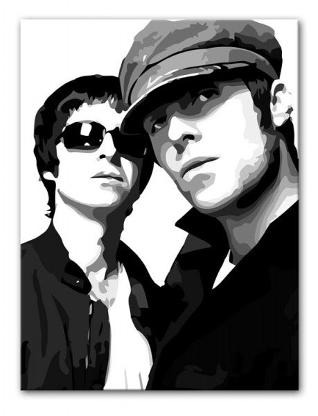 Liam & Noel Gallagher Oasis Print - Canvas Art Rocks - 4