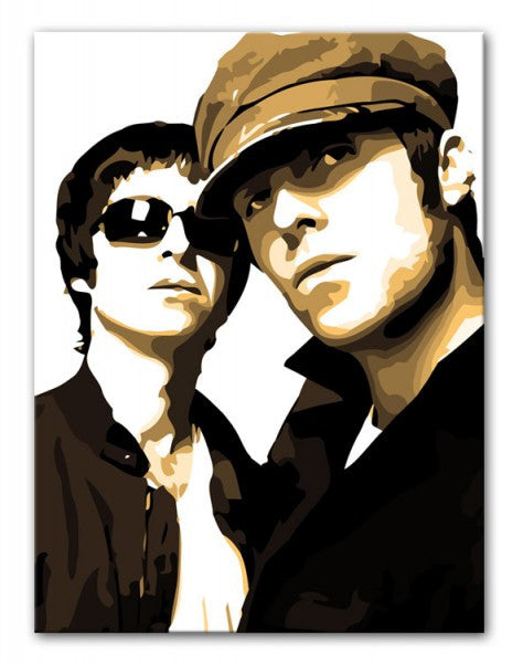 Liam & Noel Gallagher Oasis Print - Canvas Art Rocks - 1