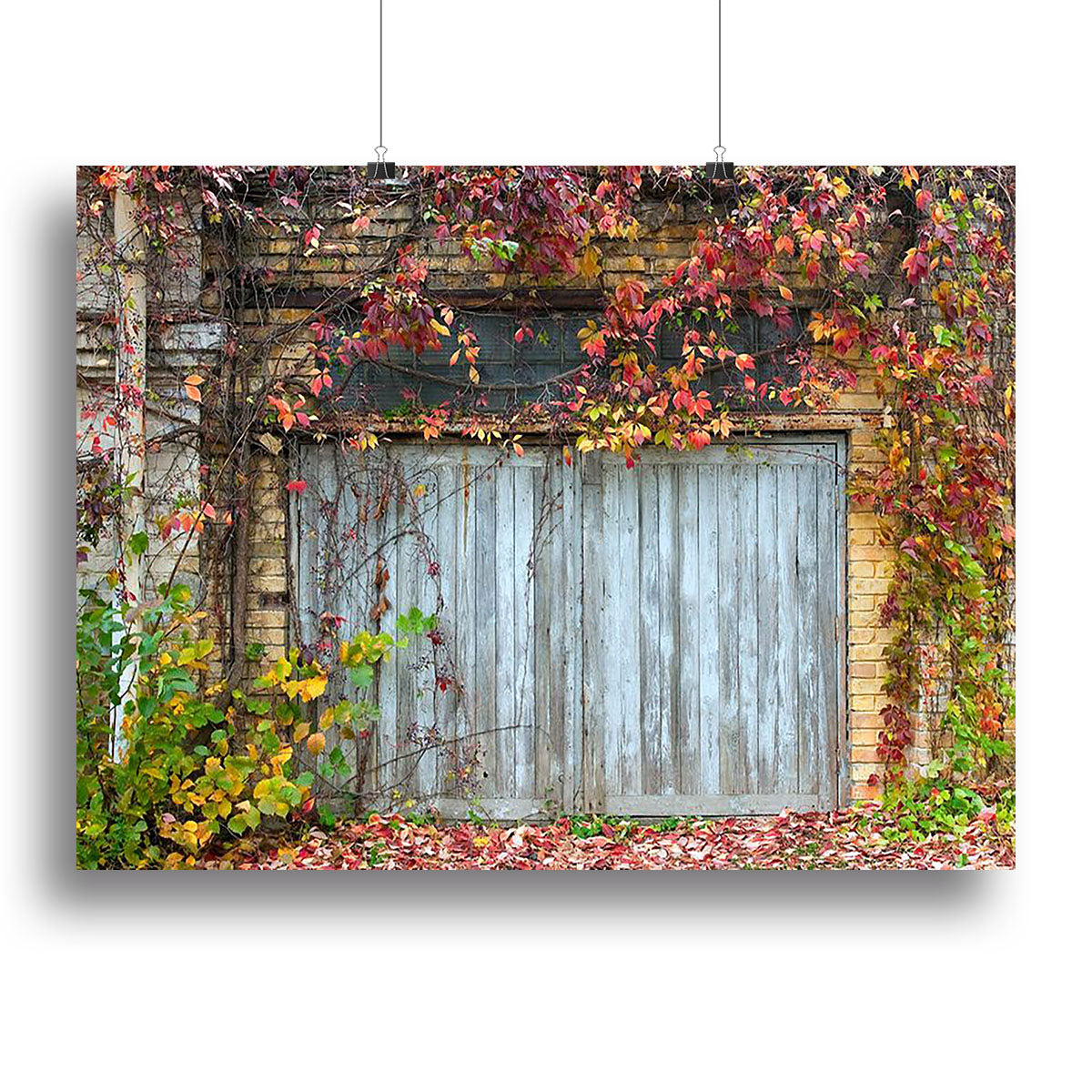 Old wooden door with a brick Canvas Print or Poster - Canvas Art Rocks - 2
