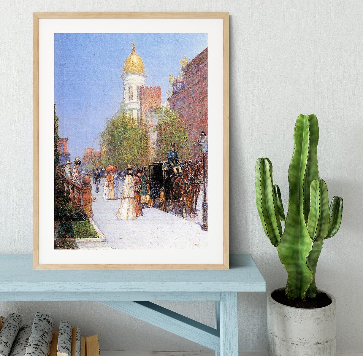 One spring morning by Hassam Framed Print - Canvas Art Rocks - 3