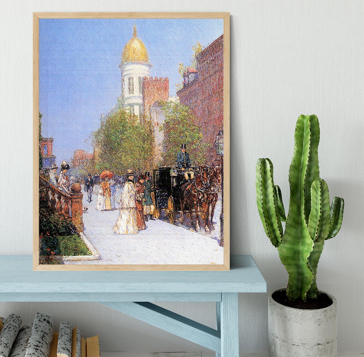 One spring morning by Hassam Framed Print - Canvas Art Rocks - 4