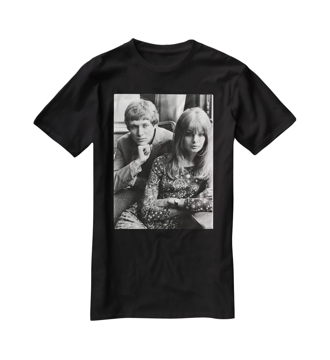 Paul Jones and Jean Shrimpton T-Shirt - Canvas Art Rocks - 1