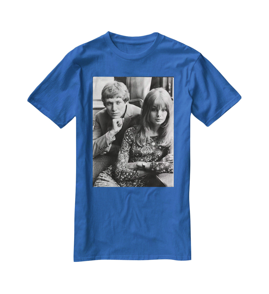 Paul Jones and Jean Shrimpton T-Shirt - Canvas Art Rocks - 2