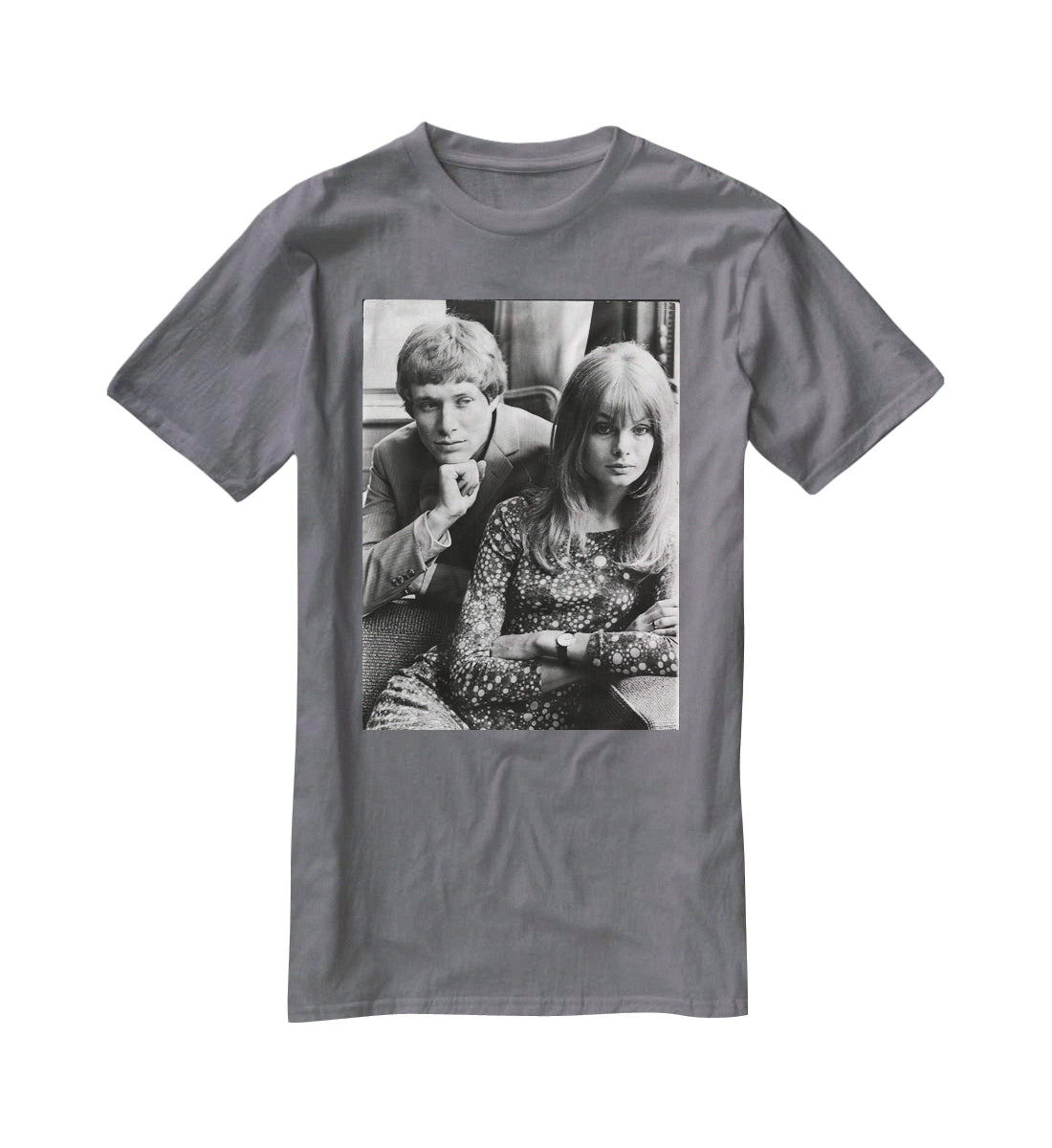 Paul Jones and Jean Shrimpton T-Shirt - Canvas Art Rocks - 3