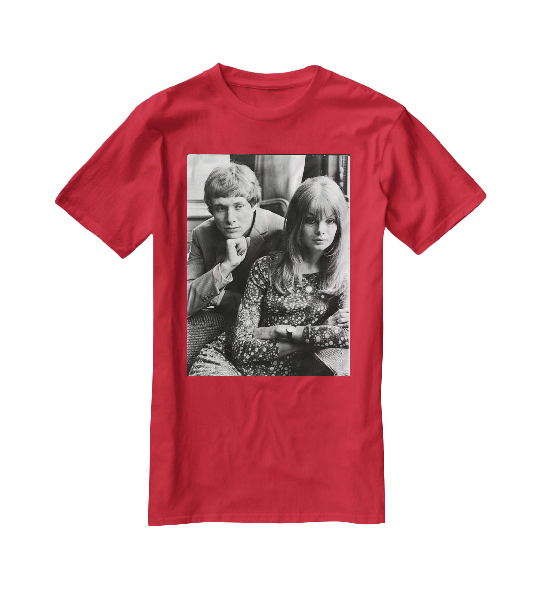 Paul Jones and Jean Shrimpton T-Shirt - Canvas Art Rocks - 4
