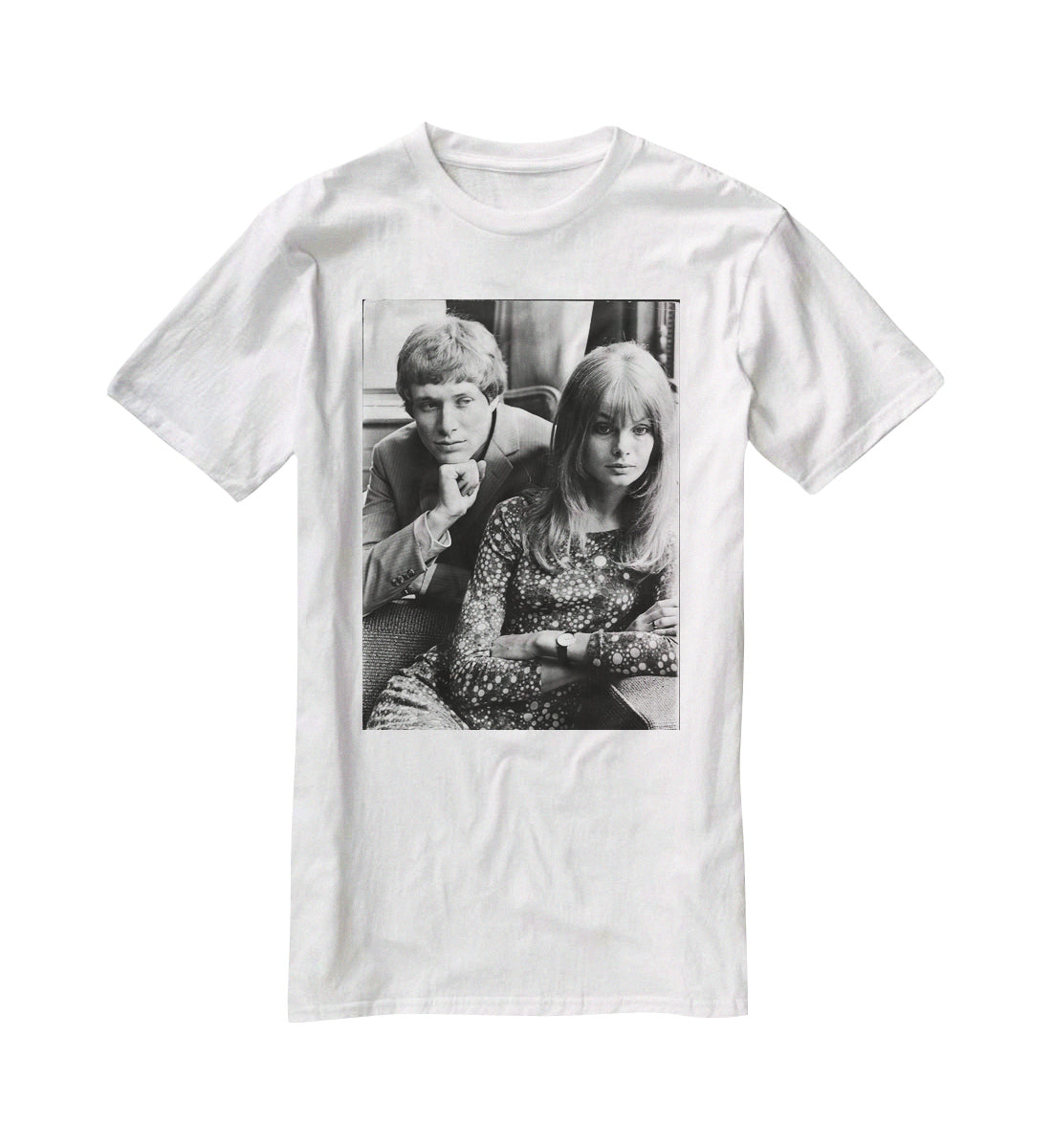 Paul Jones and Jean Shrimpton T-Shirt - Canvas Art Rocks - 5