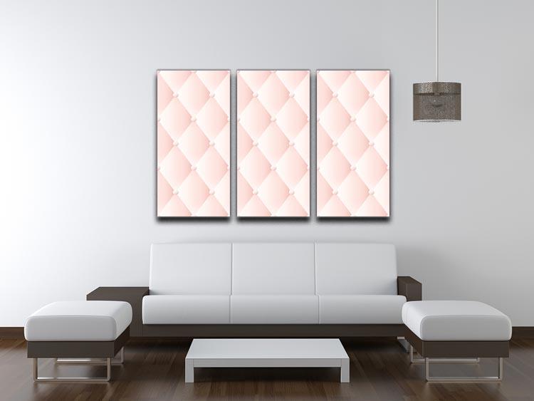 Pink upholstery vector abstract 3 Split Panel Canvas Print - Canvas Art Rocks - 3