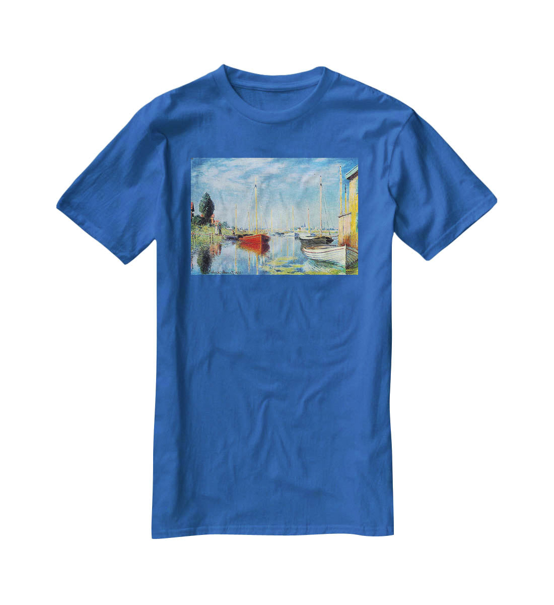 Pleasure Boats at Argenteuil by Monet T-Shirt - Canvas Art Rocks - 2