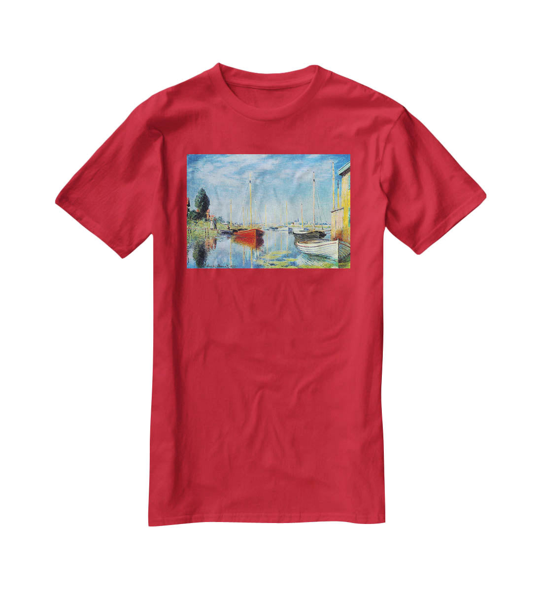 Pleasure Boats at Argenteuil by Monet T-Shirt - Canvas Art Rocks - 4