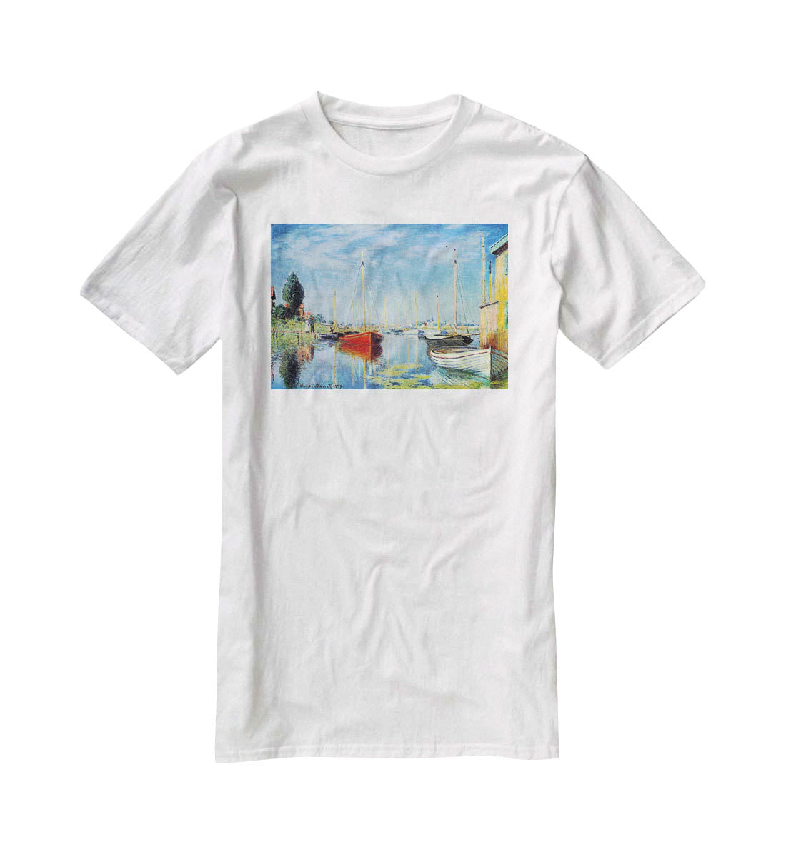 Pleasure Boats at Argenteuil by Monet T-Shirt - Canvas Art Rocks - 5