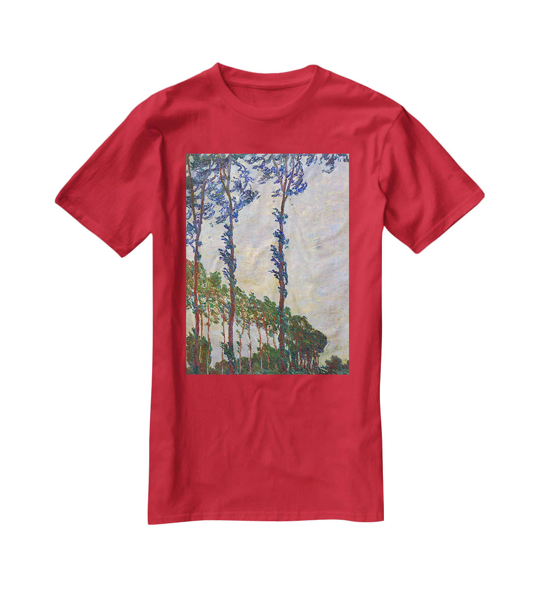 Poplar series wind by Monet T-Shirt - Canvas Art Rocks - 4