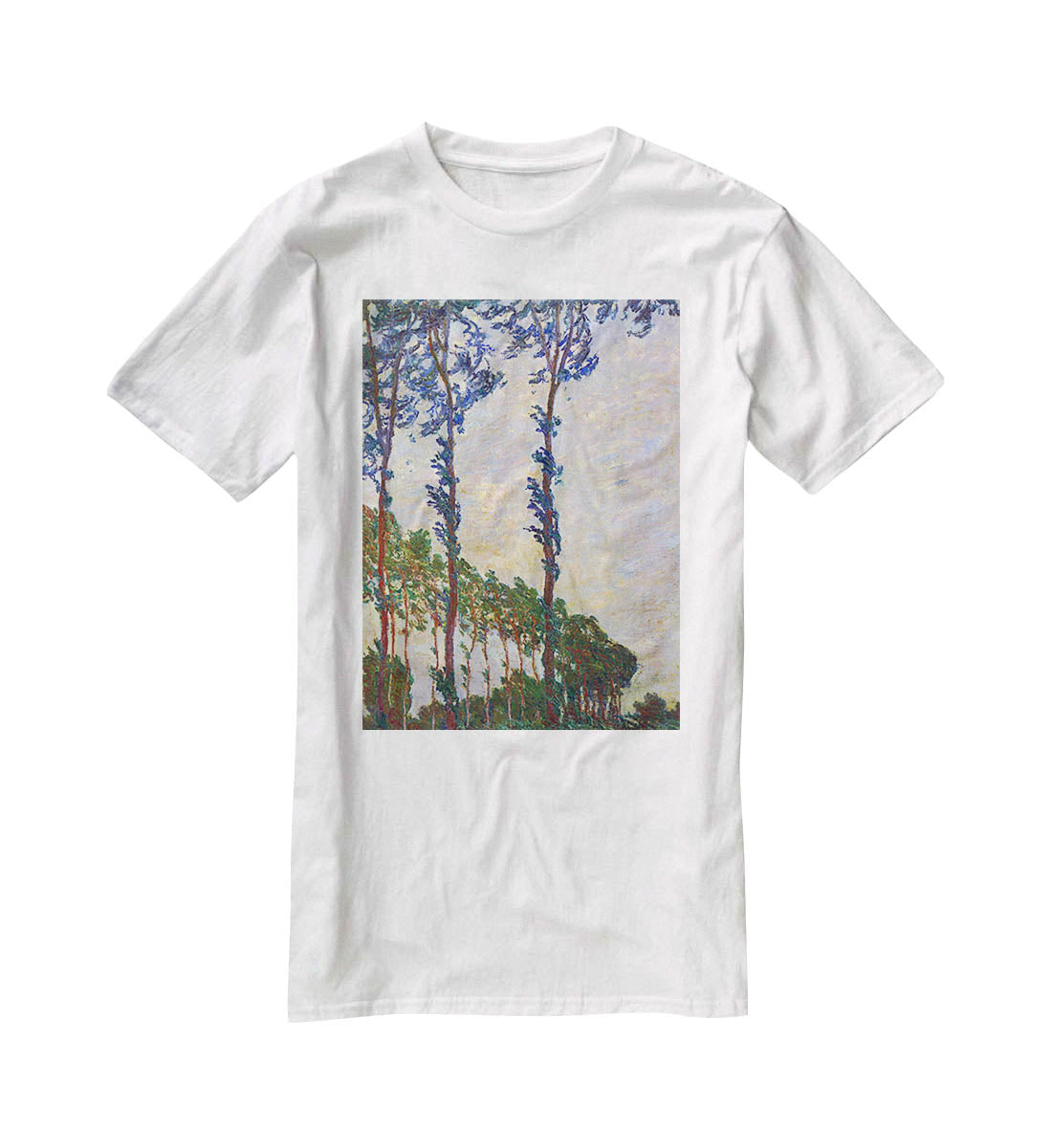 Poplar series wind by Monet T-Shirt - Canvas Art Rocks - 5