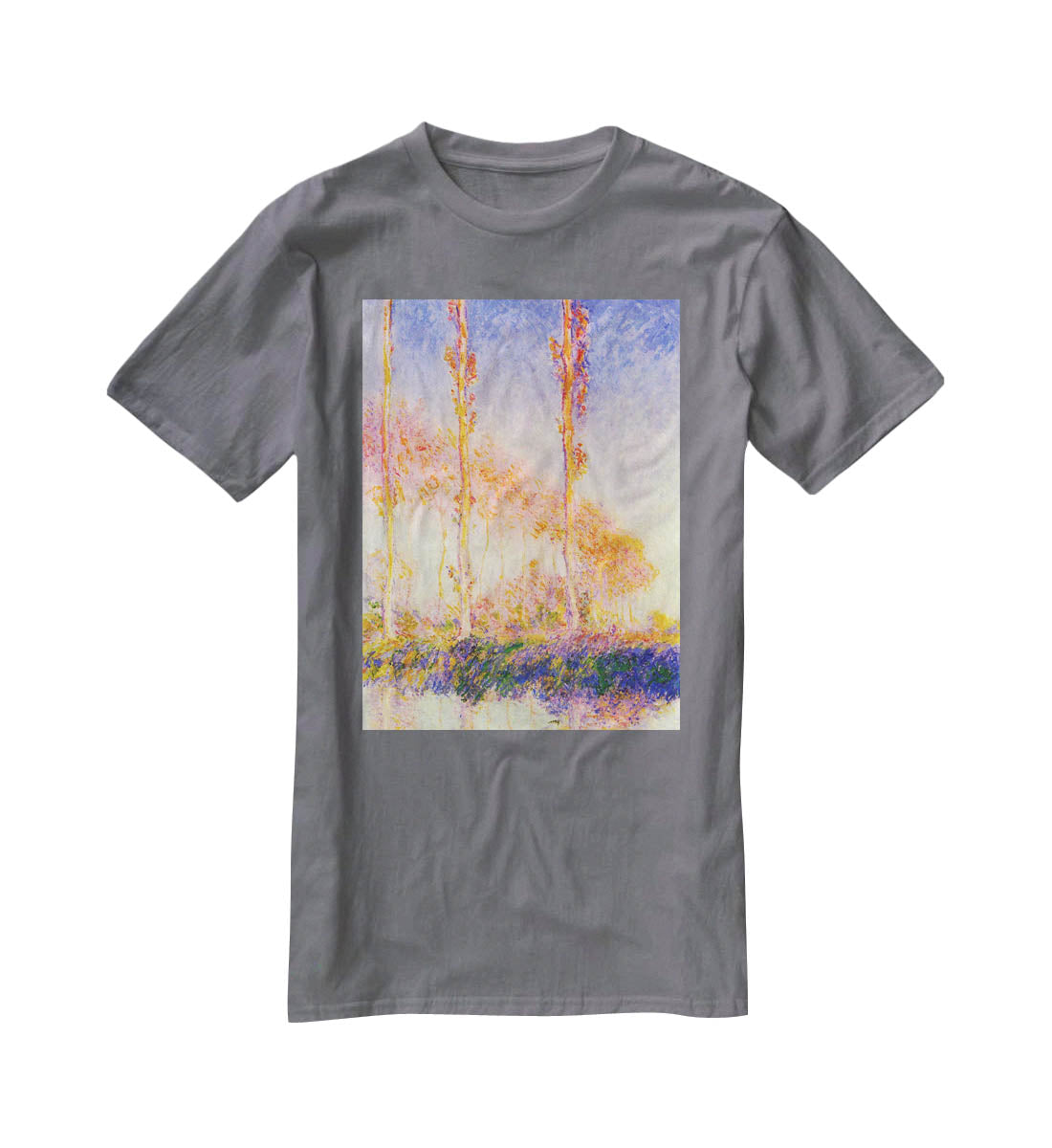 Poplars 2 by Monet T-Shirt - Canvas Art Rocks - 3