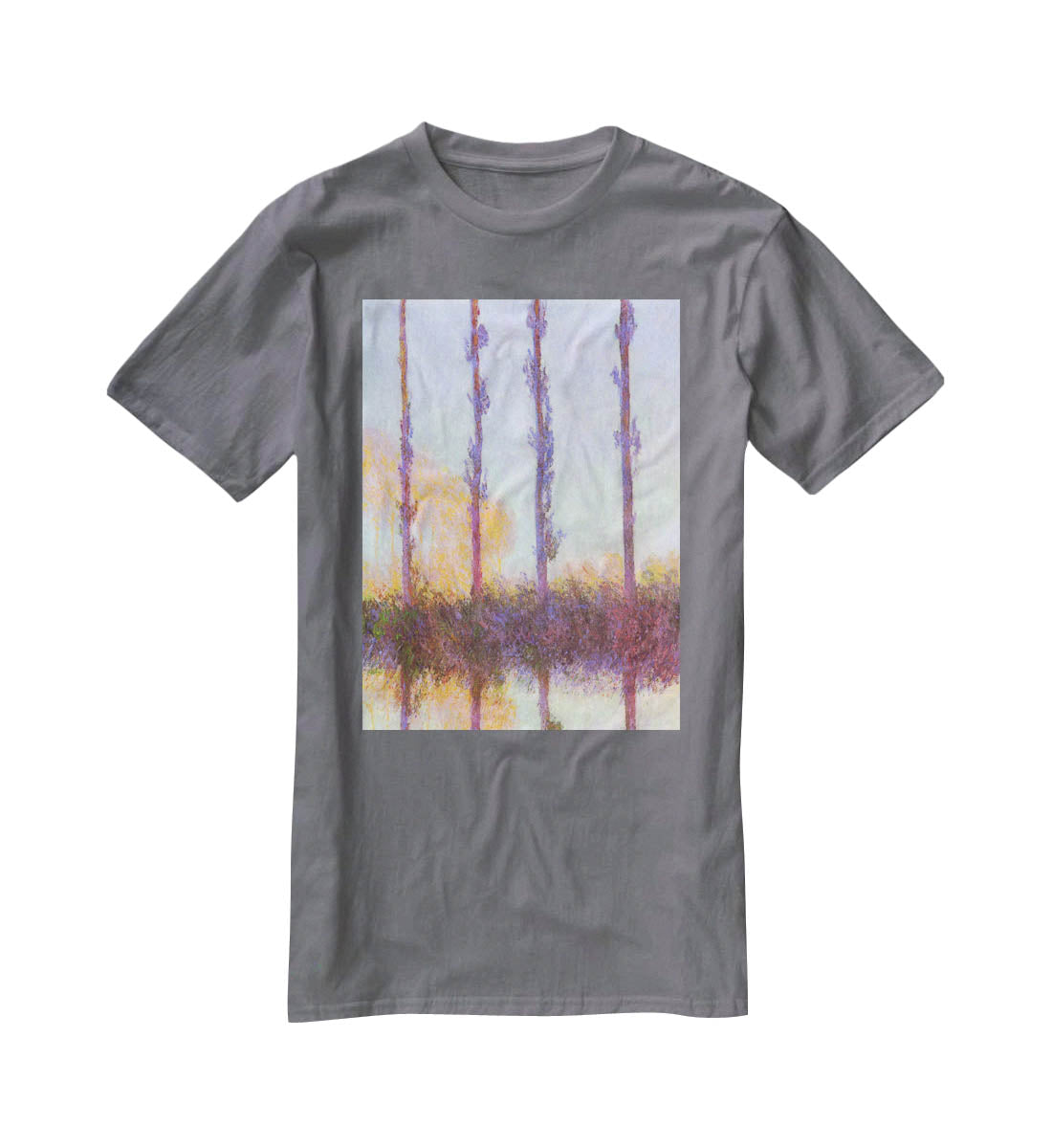Poplars 3 by Monet T-Shirt - Canvas Art Rocks - 3