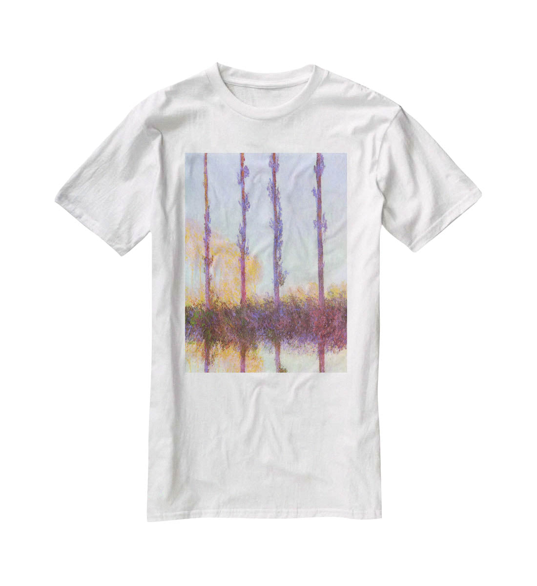 Poplars 3 by Monet T-Shirt - Canvas Art Rocks - 5