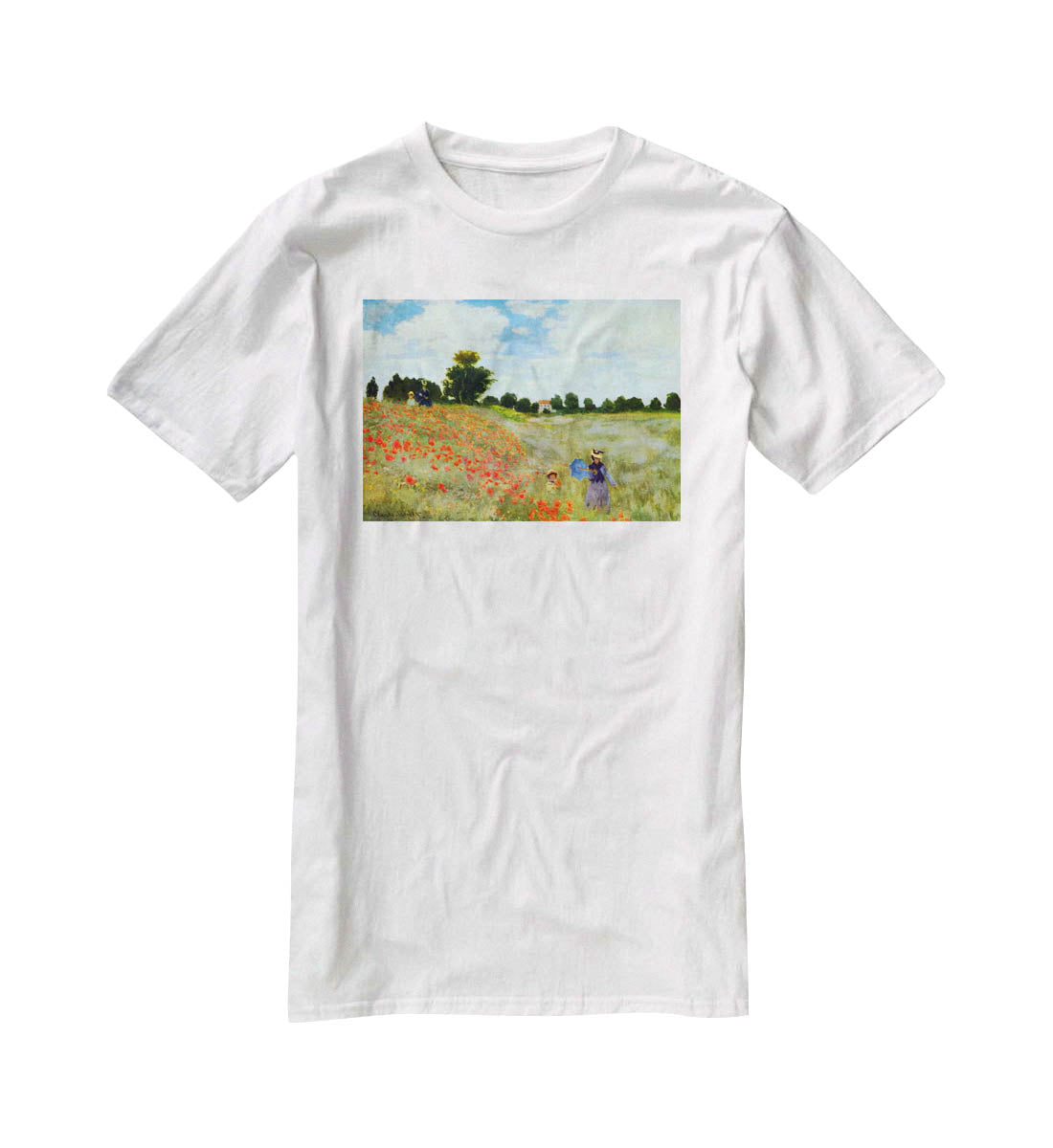 Poppies by Monet T-Shirt - Canvas Art Rocks - 5