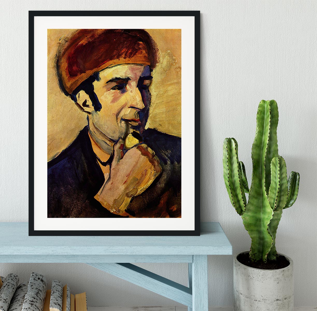 Portrait of Franz Marc by Macke Framed Print - Canvas Art Rocks - 1