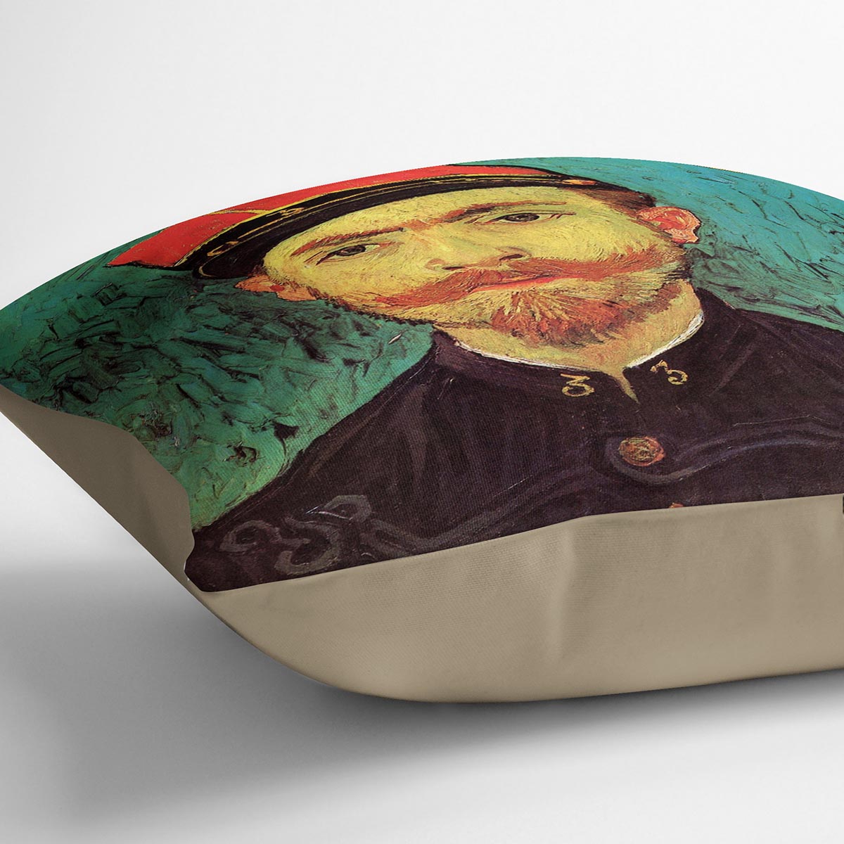 Portrait of Milliet Second Lieutenant of the Zouaves by Van Gogh Cushion